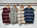Striped Jacquard Sleeveless Crew