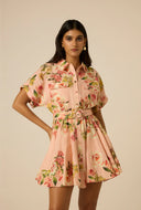 AYLA MINI DRESS WITH BUCKLE BELT