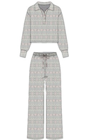 WAFFLE THERMAL HENLEY SET