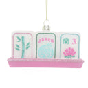 HAND-PAINTED MAHJONG TILE ORNAMENT