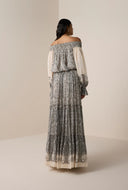 Chavi Tiered Maxi Skirt - Eggshell