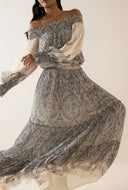 Chavi Tiered Maxi Skirt - Eggshell