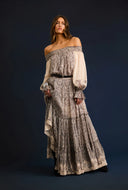 Chavi Smocked Off The Shoulder Top - Eggshell