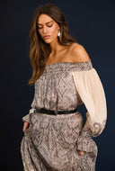 Chavi Smocked Off The Shoulder Top - Eggshell