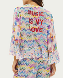 DAHLIA RUFFLED CROP BLOUSE - FAIRY DUST