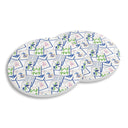 BLUE MAHJONG TILES CERAMIC COASTERS