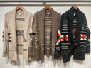 Southwest Fringed Shawl Collar Throw