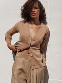The Wrap CARDIGAN, Camel Cashmere Blend