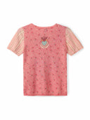 JUNO CREW NECK T-SHIRT - RED AURA