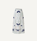 JULIET ANKLE SKIRT - LILIANA BLUE SURF PRINT