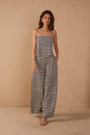 Blue Escama Wide-leg Pants