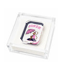 MAHJONG MONKEY ACRYLIC COCKTAIL NAPKIN HOLDER
