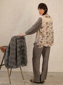 MARILYN PRINTED TROUSERS - MYSTIC