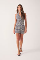 Blue Escama Halter Neck Romper