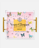 ROSE VEUVE BUTTERFLY LARGE ACRYLIC TRAY