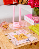 ROSE VEUVE BUTTERFLY LARGE ACRYLIC TRAY