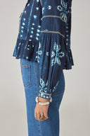 SORA BLOUSE - SHIBORI INK
