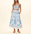 SYLVAN TOP AND MIDI SKIRT SET - LUNADA PRINT