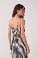 Blue Escama Sleeveless Scarf Top