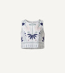VENETIA TOP  - LILIANA BLUE SURF PRINT