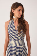 Blue Escama Halter Neck Romper